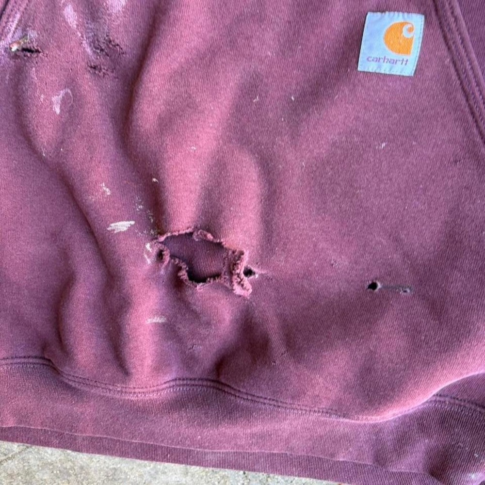 2000s carhartt thrashed hoodie - Picture 5 of 5